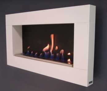 Chemin�e NEO SCREEN - laque blanche / Chemin�es Bio Ethanol