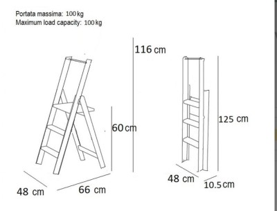 Escabeau 3 Marches bois